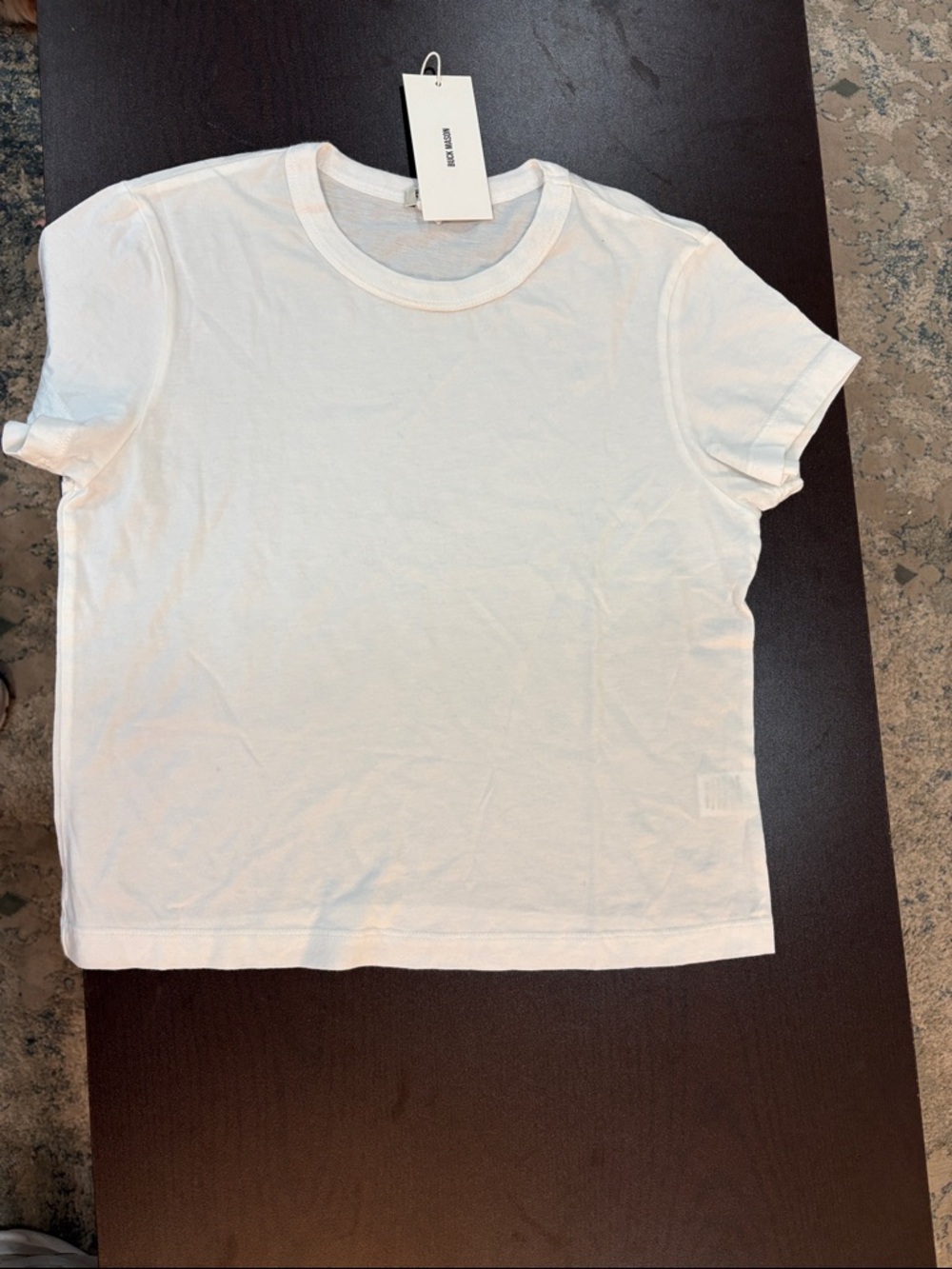 NWT Buck Mason White Pima Boxy Crew XS Short Sleeve Crew Tee Retail $48